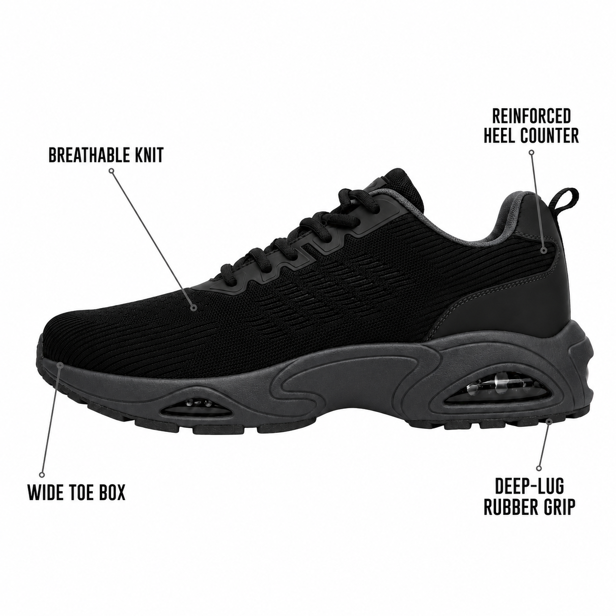 Arconism™ SHIFT-12 — Work Sneakers for Men | 12-Hour Support on Hard Floors