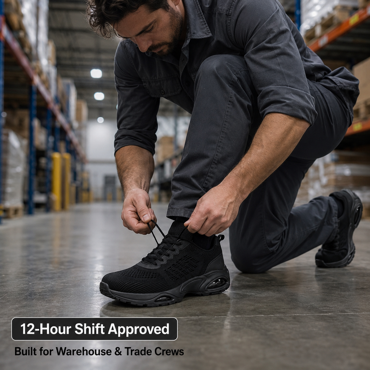 Arconism™ SHIFT-12 — Work Sneakers for Men | 12-Hour Support on Hard Floors