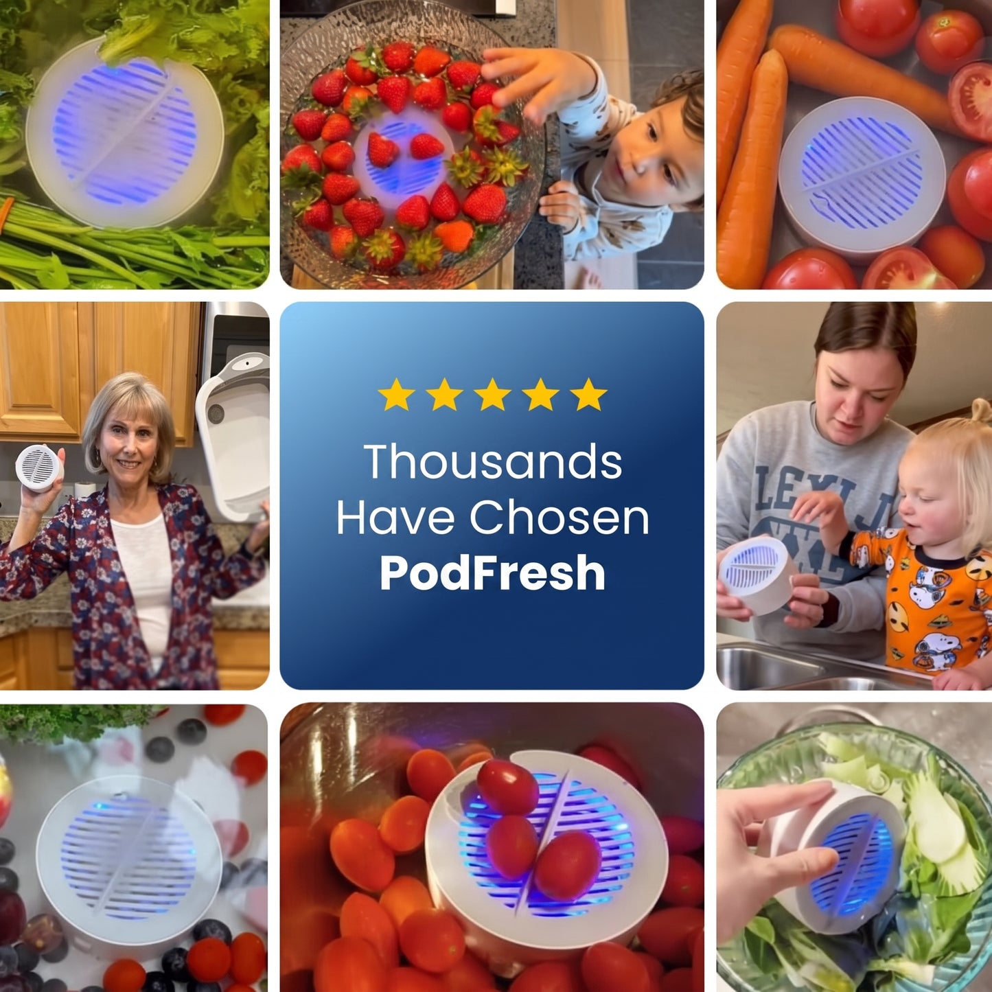 PodFresh - Remove Pesticides, Lift Surface Bacteria, and Wash Away Hidden Dirt From Your Food